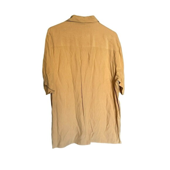 D-icon Men's Short Sleeve Shirt Size Medium Silk Viscose Embroidered Buttons - Picture 3 of 11